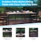 Flash Furniture Patio Set-30"x48" Table-4 Chairs-Tan Umbrella-Base XU-DG-304860064-UB19BNV-GG - alternate 5
